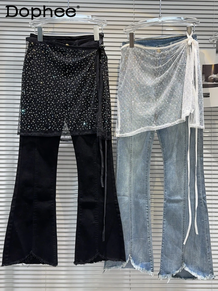 fengshui-pantalones-de-malla-con-diamantes-de-imitacion-para-mujer-pantalon-corto-de-cintura-alta-con-tirantes-para-primavera-2024