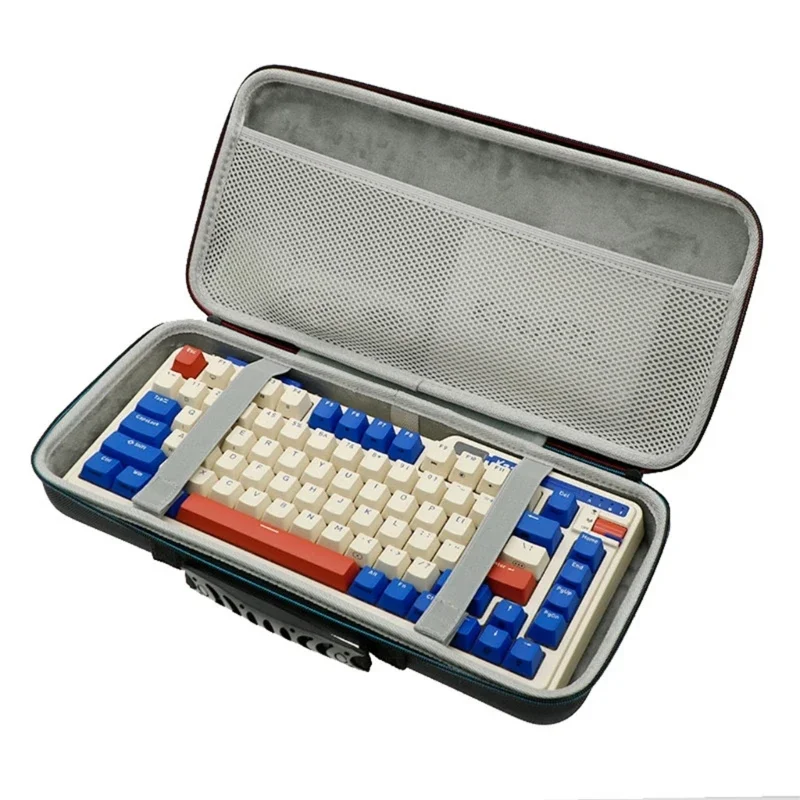 Funda teclado a prueba golpes para teclados KZZI K75 RGB 75%, forro capacidad y diseño cerrado con doble