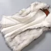 Winter Women's Vest Coat Wool Vest Faux Fur Vest Stand Collar Faux Fur Coat Vest Jacket Outdoor Windproof Coat 5