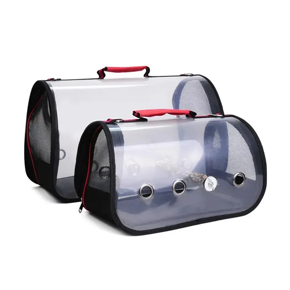 

Portable Travel Carrier Bag Rabbit Outdoor Transport Pig Guinea Small Clear Cage Bird Pet Parrot Breathable