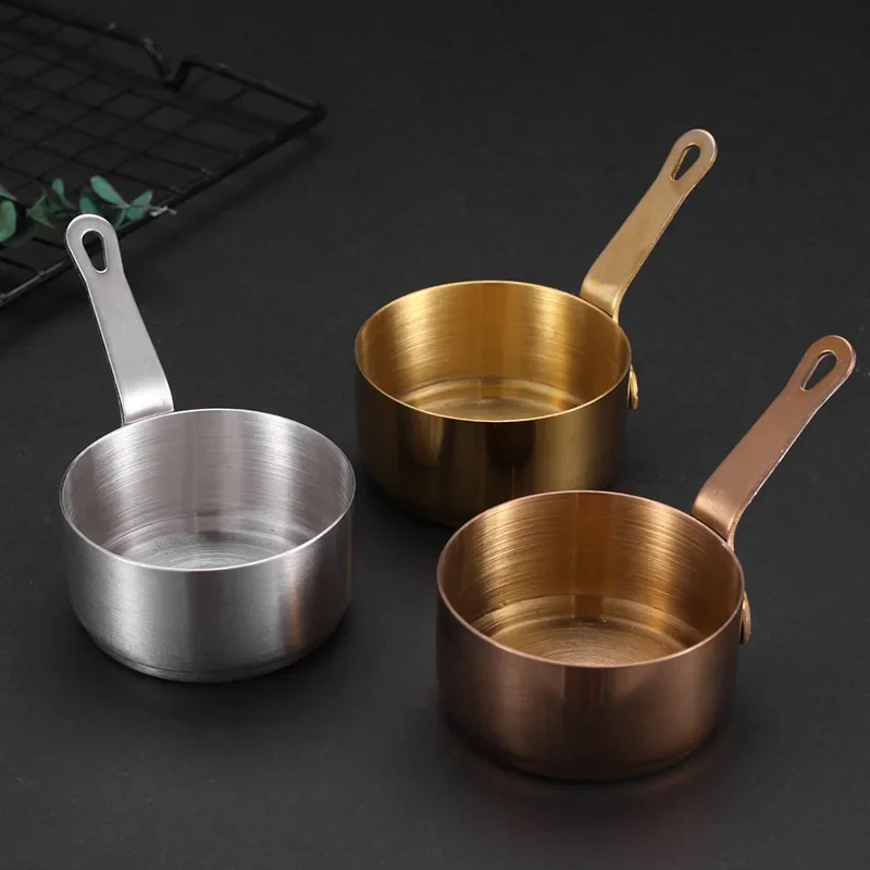 Petite Casserole En Acier Inoxydable 500 Ml - Pour Fondre Beurre, Chocolat, Sauces - Compatible Induction, Gaz, électrique - Avec Trou De Suspension - 2