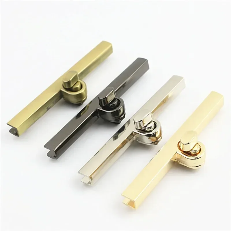 1PC 9.5cm Twist Lock Buckle Hardware Bag Accessory Bag Clasp Turn Lock Closure Long Strip Fashion DIY Metal Durable