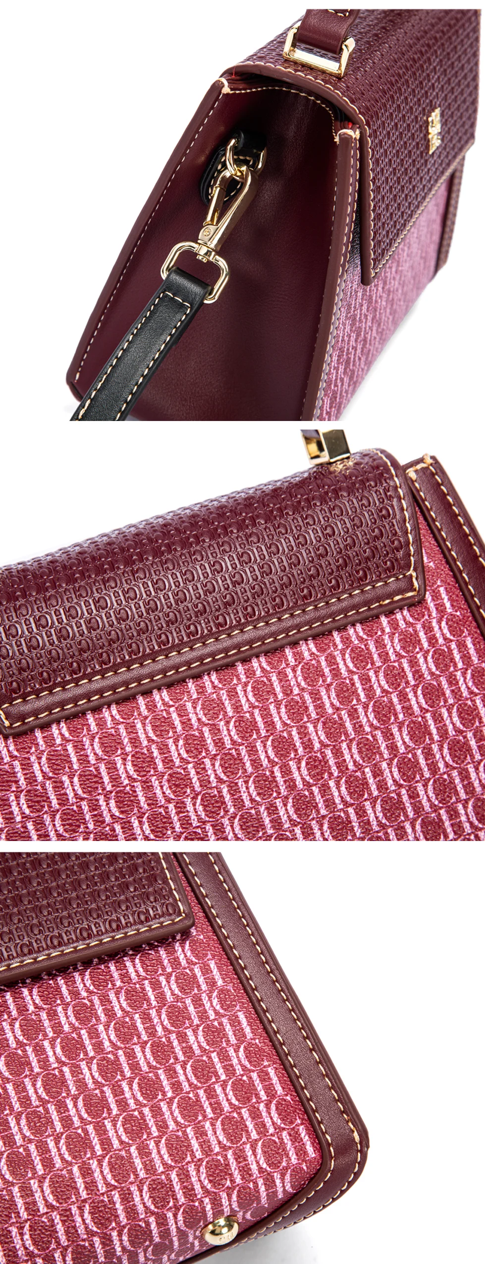 CHCH Crossbody Shoulder Bags Lady Medium Totes Women's Handbag Fall Winter Office Purse Split