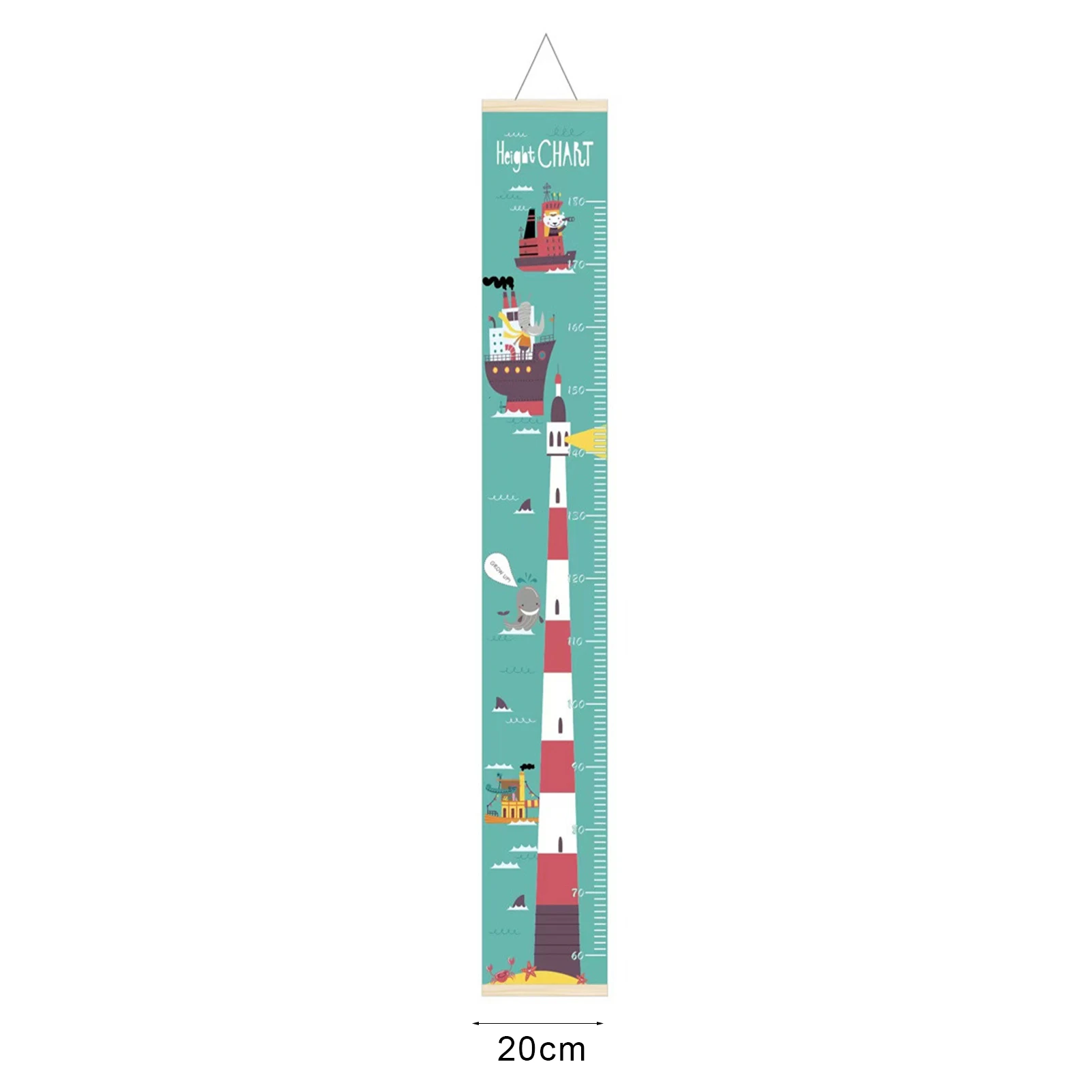 Growth Up Chart Indicator Non Woven Fabric Height Ruler Wall Sticker for Measure Kids Boys Girls Living Room Hanging Home Decor