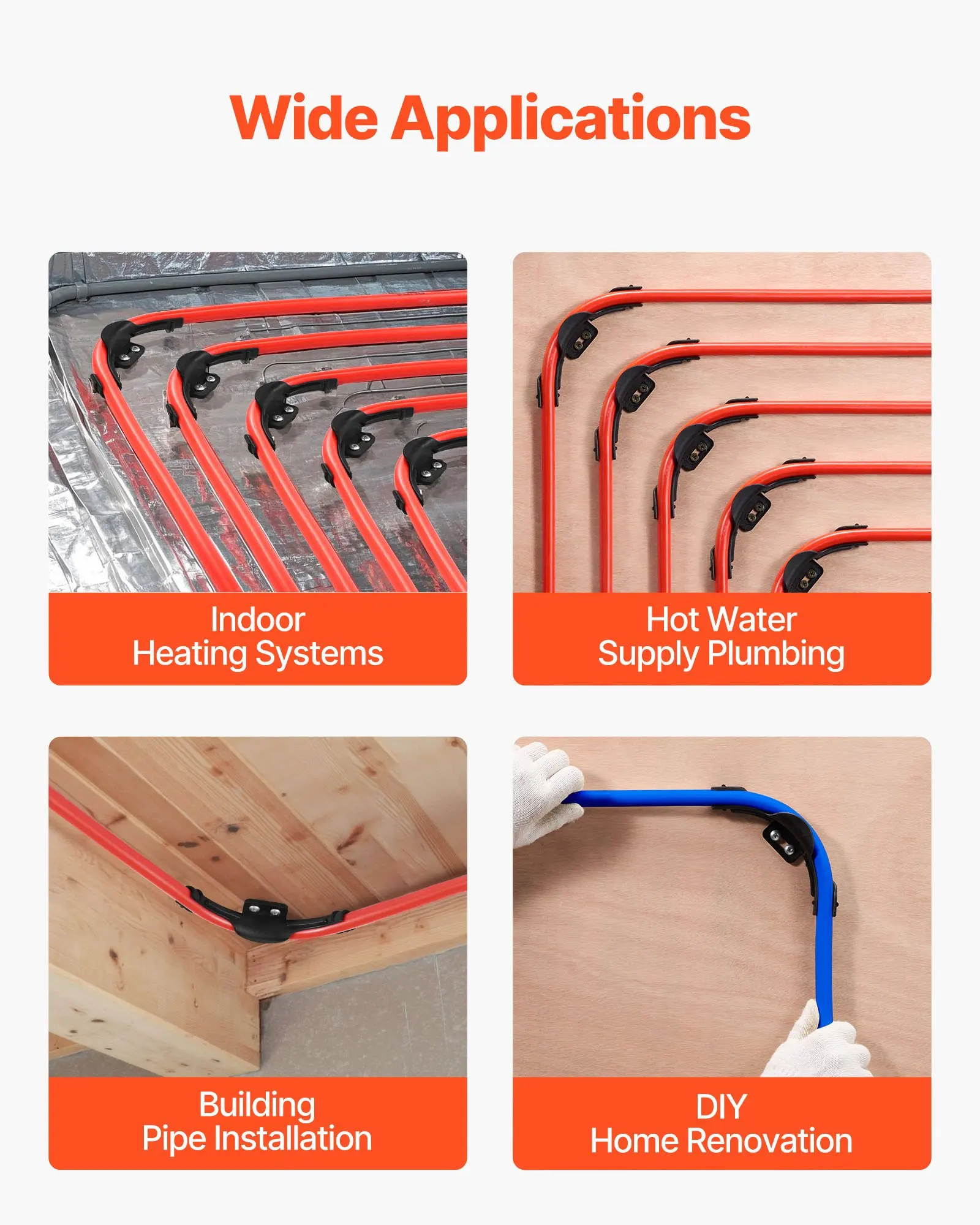Lot de supports de coudes PEX