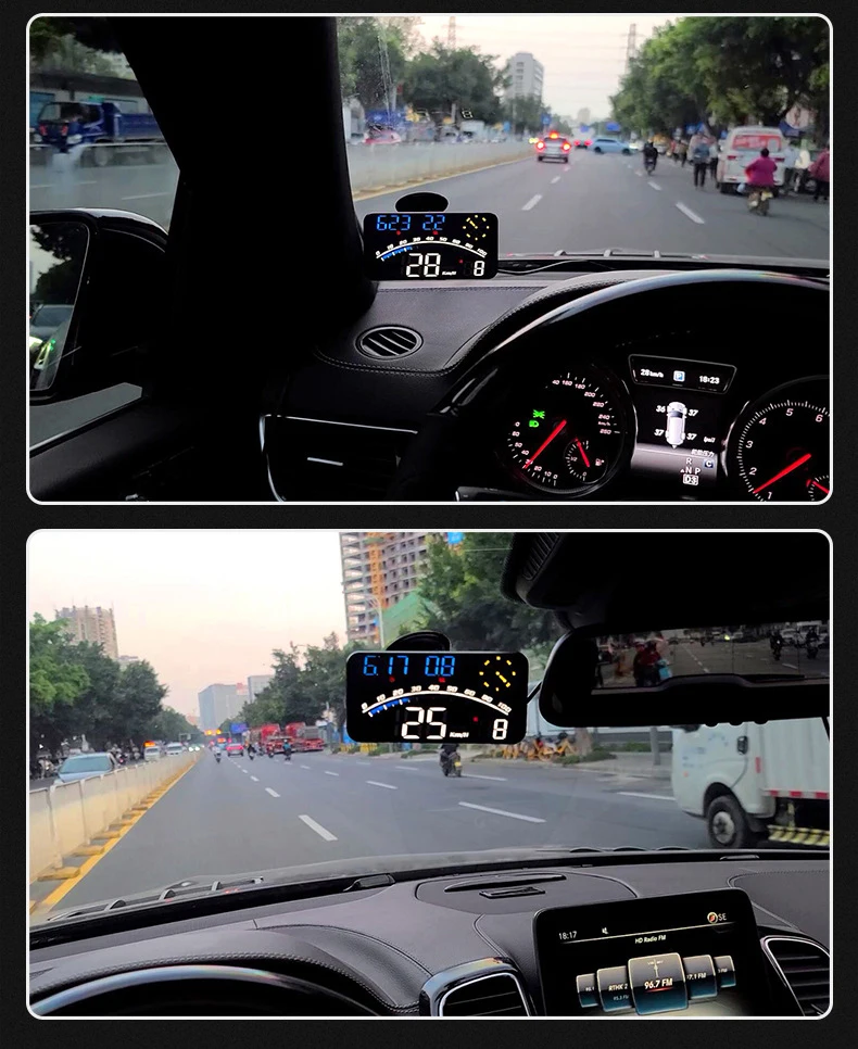 G10 hud allgemeines Head-up-Display GPS-Überdrehzahl-Warnung Kilometer  navigation Position ierung 4-Zoll-On-Board-Display HD-LED - AliExpress