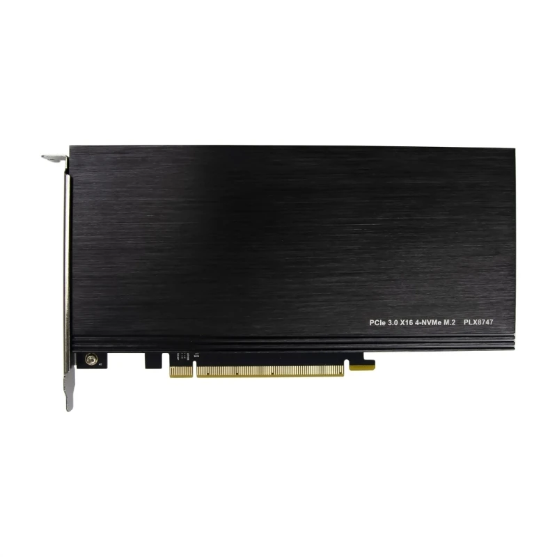 Super Fast PCIe X16 to 4 Port NVMe Expansion Card PLX8747 Control PCIe3.0 QXNF