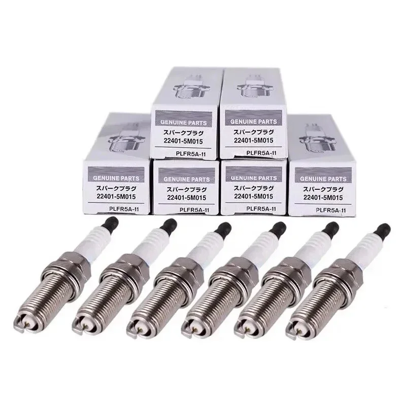 4-6Pcs 22401-5M015 PLFR5A-11 Iridium Spark Plug For CITROEN C5 C6 C8 PEUGEOT 407 607 807 LANCIA PHEDRA 3.0 3.0L V6 224015m015