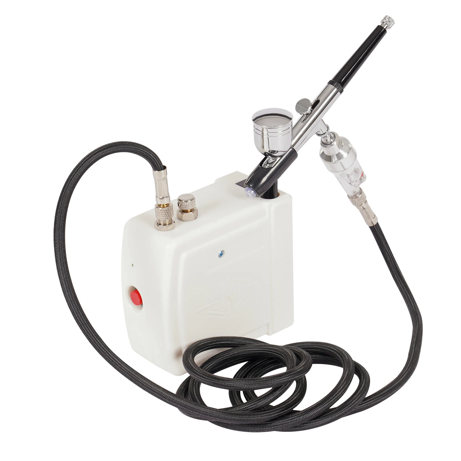 Airbrush-Set mit Luftkompressor | Doppelt wirkendes Airbrushing-System-Kit | 2–15 PSI Air Brush-Spritzpistole | 1/8" – Detail 10