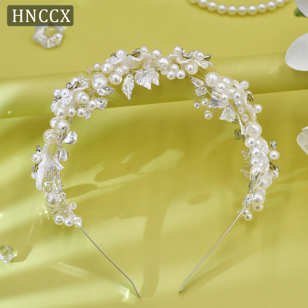 Bridal Headwear HNCCX Silver Color Alloy Leaves Hair Accessories for Elegant Girls Bride Wedding Headpieces Gift CP603
