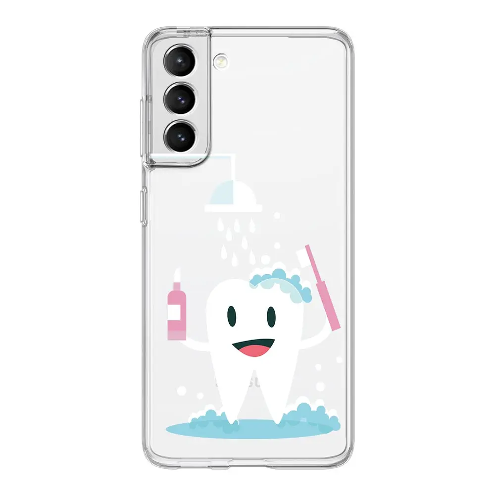 Cute Dentist Teeth Design Soft Clear Phone Case