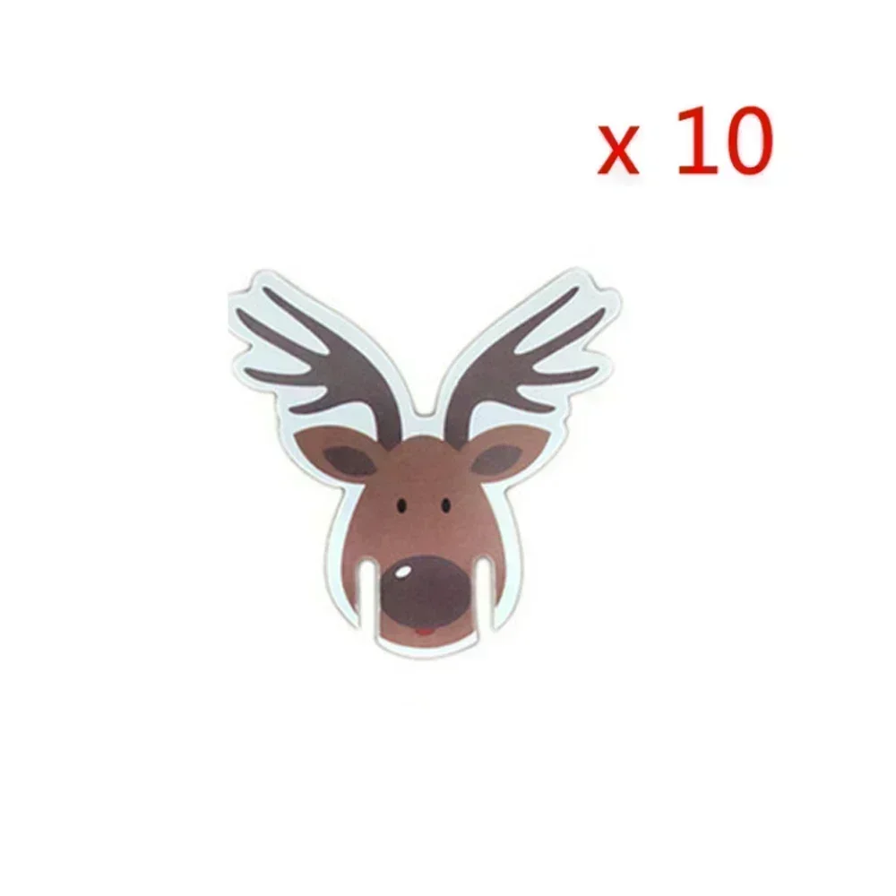 thumbnail image 1 of 10/20/30 piezas de tarjeta de taza de Navidad, gorro de Papá Noel, decoración de copas de vino, adornos de Navidad, regalo de Año Nuevo, decoraciones navideñas, 1 of 5