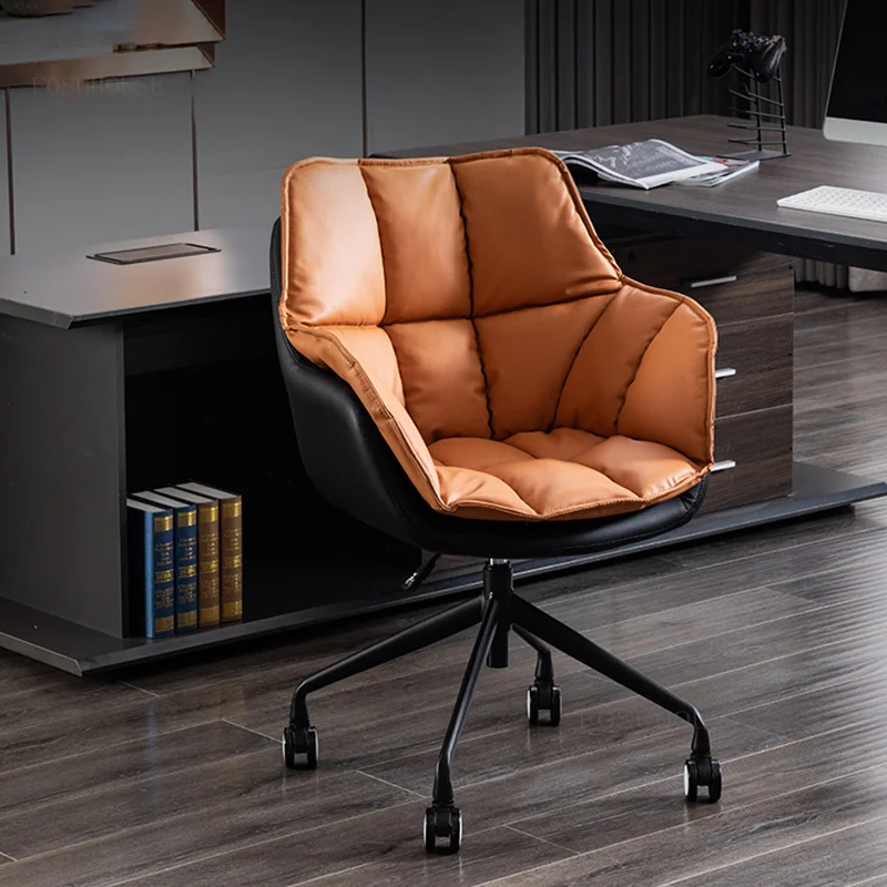 Industrialiseren native gelijkheid Italiaanse Licht Luxe Bureaustoelen Moderne Kantoormeubilair Studie Zachte  Rugleuning Stoel Eenvoudige Lift Swivel Fauteuil Computer Stoel| | -  AliExpress