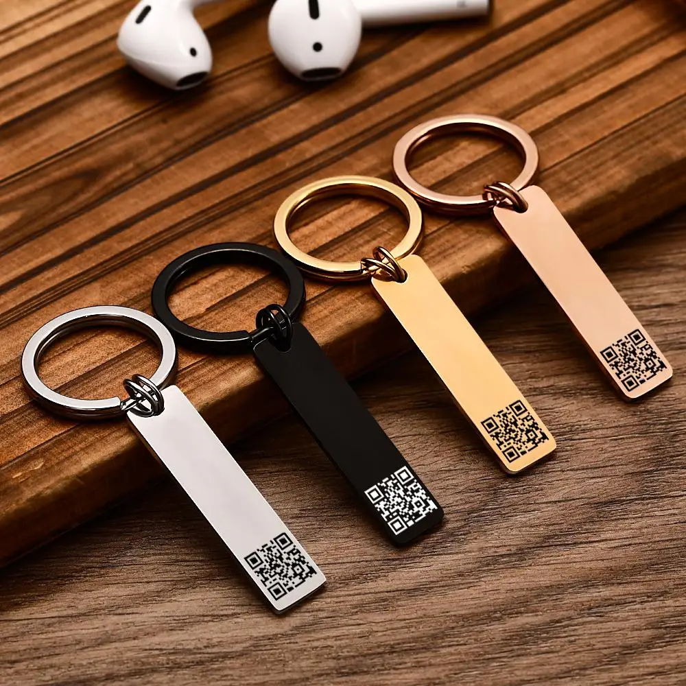 Personalized Engraved Spotify Code Keychain Custom Text Greetings Keychain Unique Music Song Keyring Stainless Steel Keyring personalized music spotify code cassette keychain square stainless steel laser engraved key chain custom gifts for boyfriend