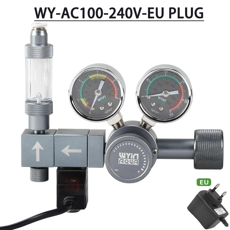 Premium Edition Aquarium CO2 Regulator with Electromagnetic Valve and Bubble Gauge