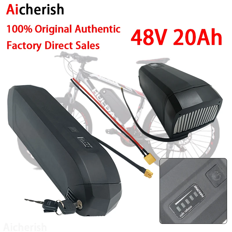 

2022 New E-bike Battery Hailong 18650 Cells Pack 48V 20Ah 30Ah 40Ah Powerful Electric Bicycle Lithium Battery USB Port+XT60