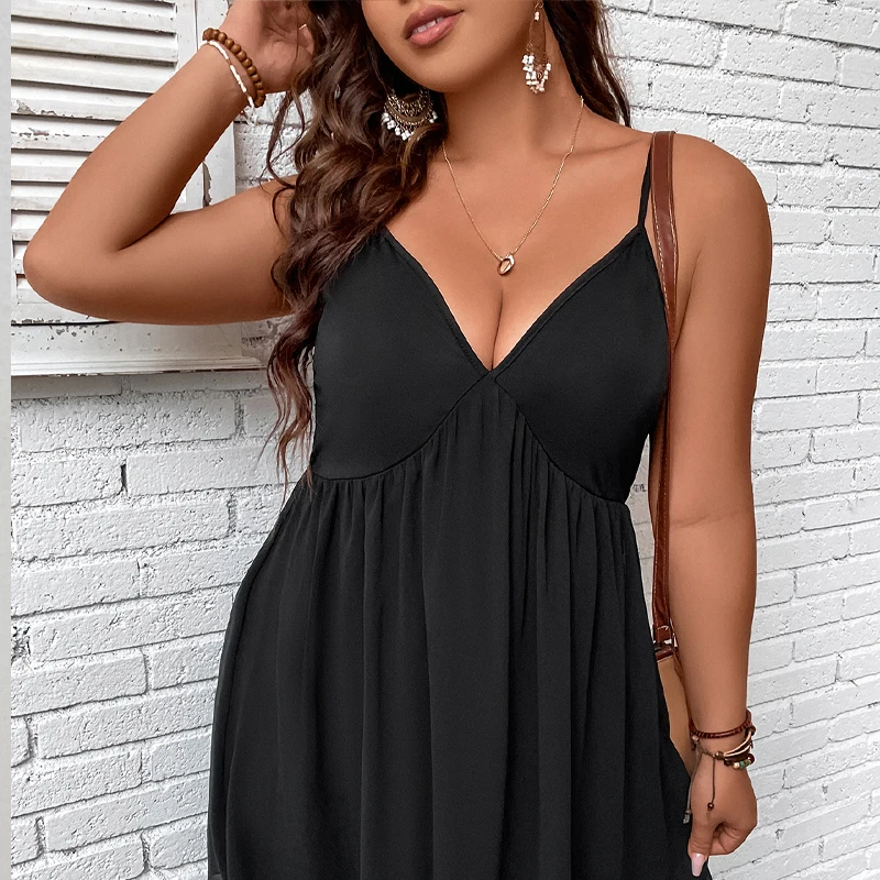 

Women's Floral Print Mini Dress V Neck Oversized Curvy Black Elegant Prom Cocktail Party Large Plus Size 4XL 2023