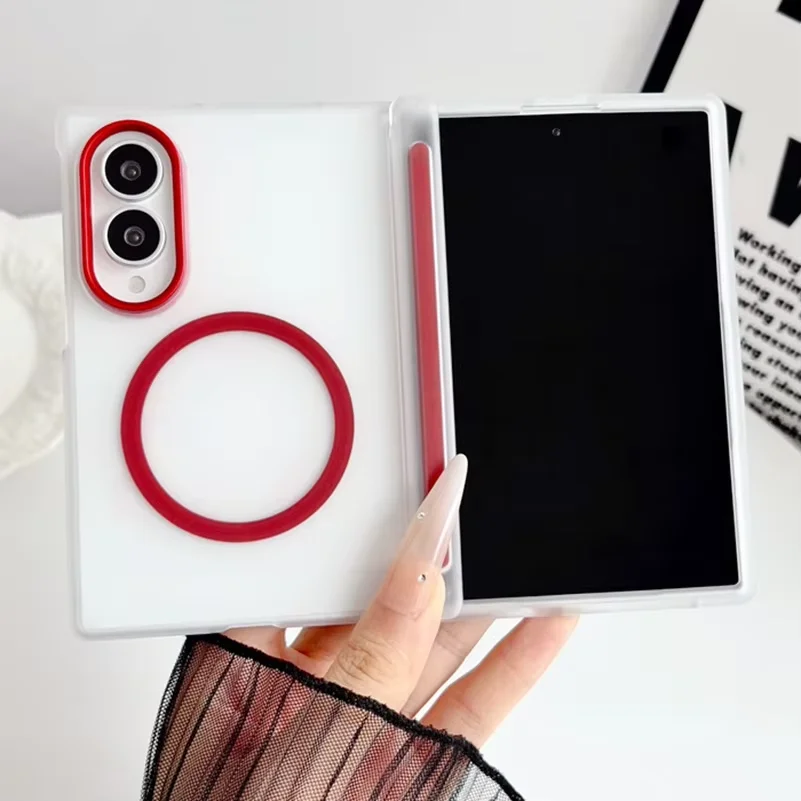 VanTaCase Matte Frosted Magnetic Ring Case – Semi-Transparent Slim Protective Cover