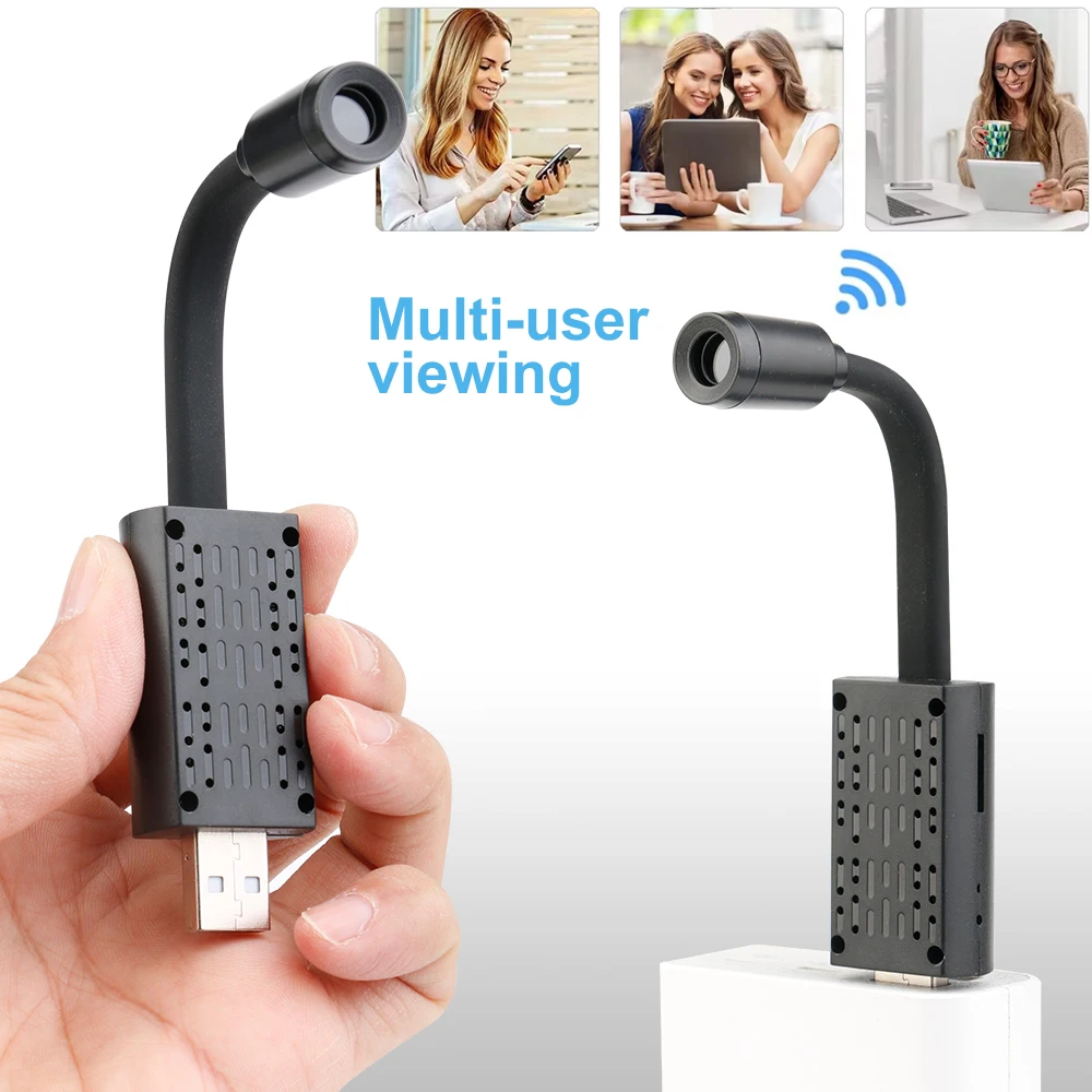 Mini telecamera HD 1080P WiFi Videocamera Modulo wireless portatile Videoregistratore Rilevazione movimento Telecamera di sorveglianza Visualizzazione remota USB - immagine 3