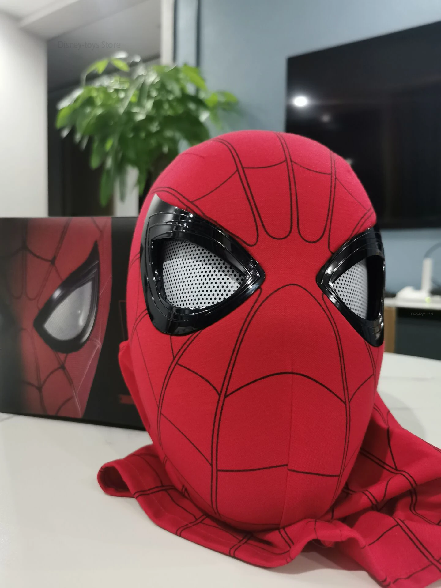 Spider Man Can Blink Masks Cosplay Miles Headgear Moving Eyes Model Party Props Elastic Toys Adults Kids HalloweenChristmasGifts