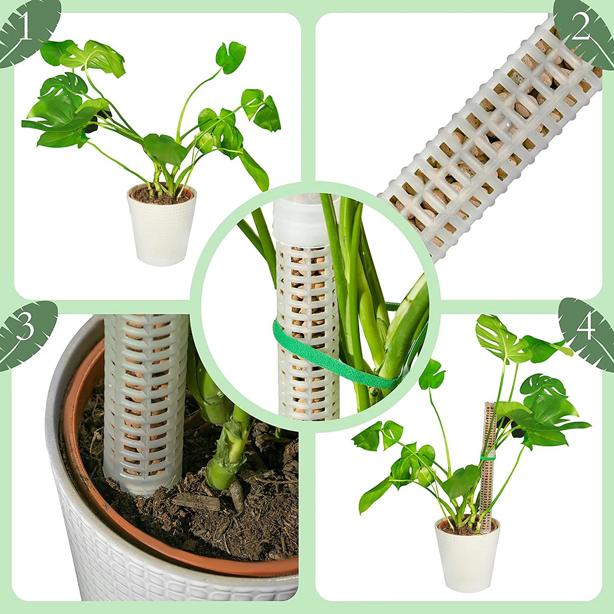 Plant Climbing Frame Stackable Plant Moss Stick Hollowed Design Moss Pole Potted Plants Climbing Supporting Stick garden stake plant stakes