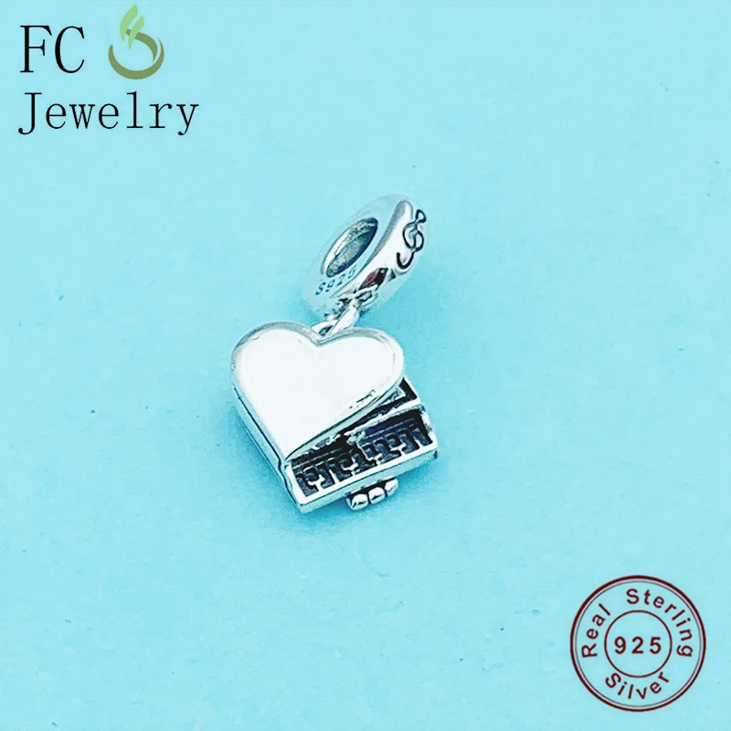 

FC Jewelry Fits Pan Charms Bracelet 100% 925 Sterling Silver Play With Heart Piano Beads For Making Women Berloque 2022 New