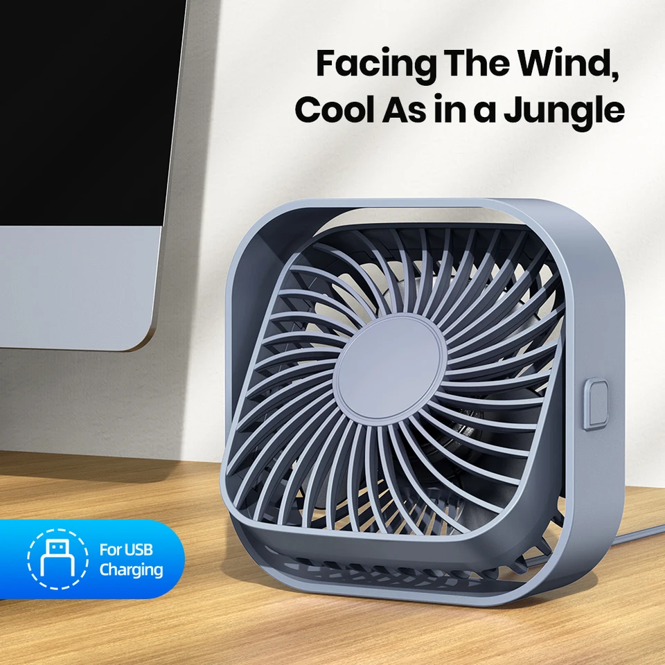 TOPK 2 Pack 5000mAh Portable Desk Fan Rechargeable, Ultra-thin - View #10