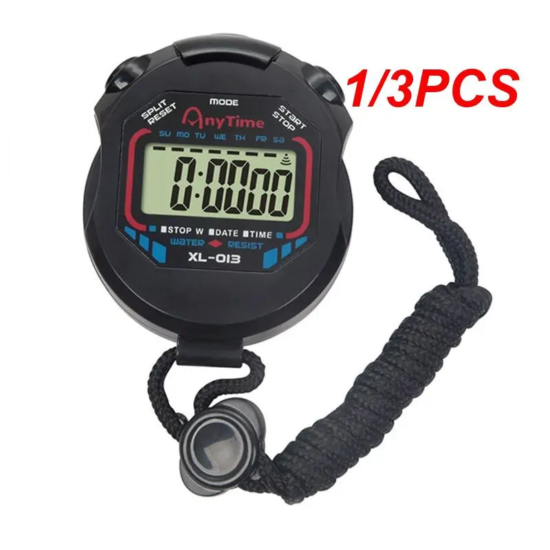 1/3PCS Digital Stopwatch Waterproof Chronometer Handheld Timer