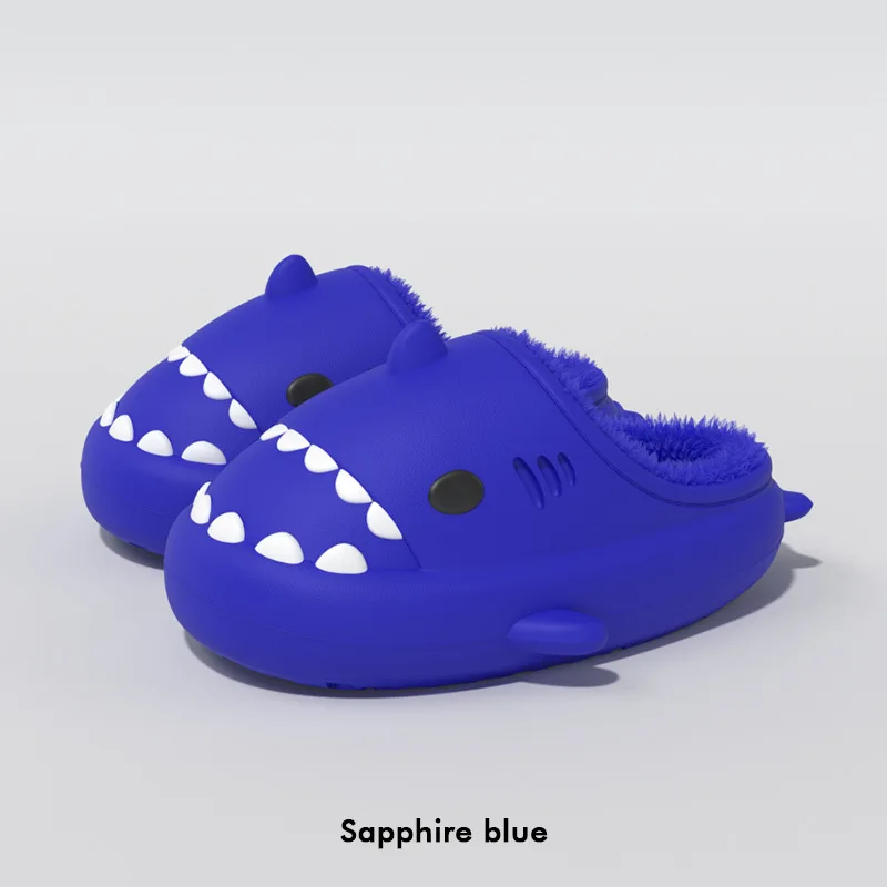 Comwarm Winter Männer Shark Hausschuhe Flauschigen Männer Cartoon Hausschuhe Plüsch Männer Shark Baumwolle Schuhe Im Freien Wasserdichte Fuzzy Männer Hausschuhe – Detail 21