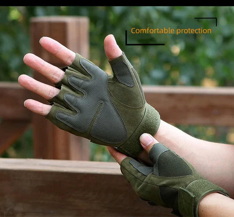 Half Finger Männer Handschuhe Outdoor Militärische Taktische Handschuhe Sport Schießen Jagd Airsoft Motorrad Radfahren Handschuhe – Detail 2