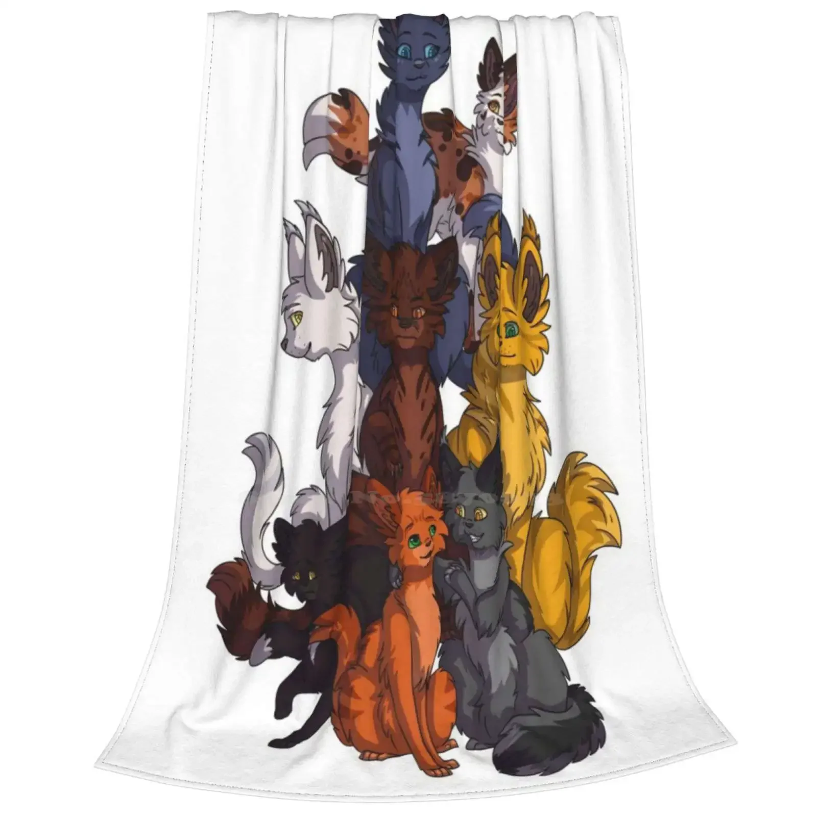Celebrating Warrior Cats Soft Warm Throw Blanket Cats Warrior Cat Bluestar Lionheart Whitestorm Tigerclaw Firepaw Ravenpaw 3