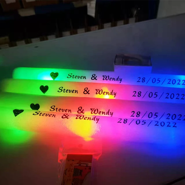 LED Glow Sticks Glow Foam Sticks Angepasst Personalisierte Blinkt Sticks  Licht Up Schlagstöcke Zauberstäbe Glow In The Dark Hochzeit Party