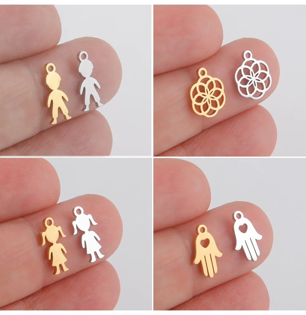5 teile/los Edelstahl Tiny Charms Schmetterling Libelle Taube Tier Anhänger Für Diy Halskette Armband Schmuck Machen Zubehör – Detail 6