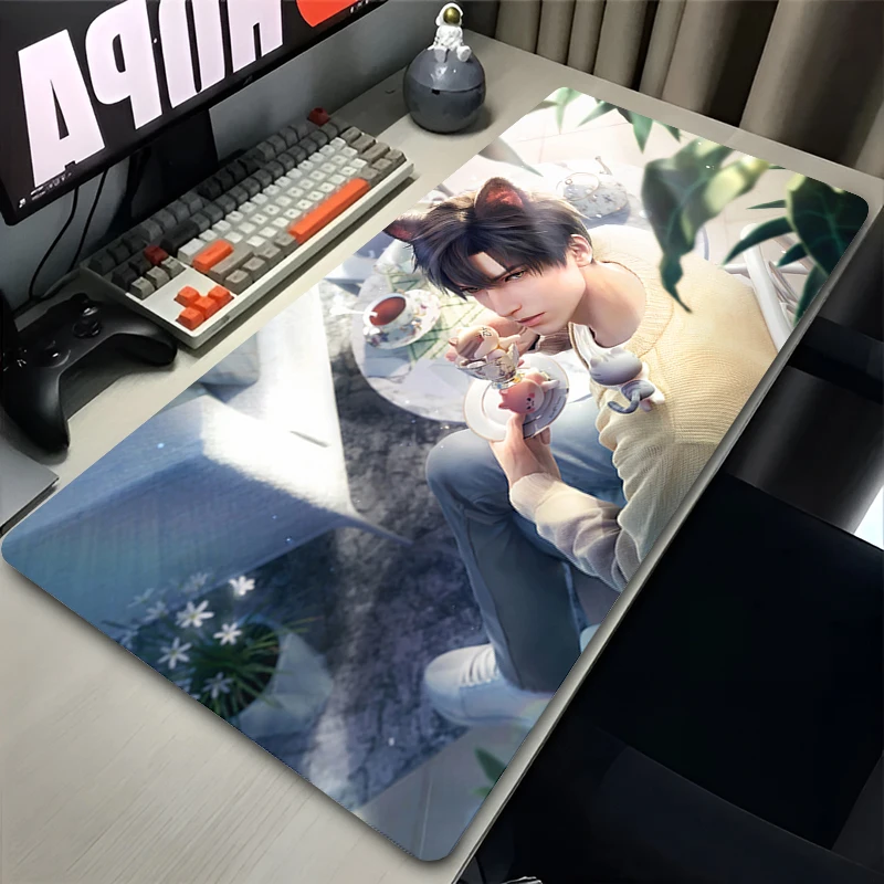 Mouse Pad Love And Deepspace Zayne Desk Mouse Mat Laptop Gamer Anime HD Print Mousepad PC Gaming Accessories Table Keyboard Pad 3