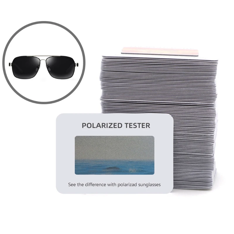 Polarization Sunglasses Tester, Polarized Glasses Test Card,Polarized Glasses Check Paper Accessories, 6x4cm