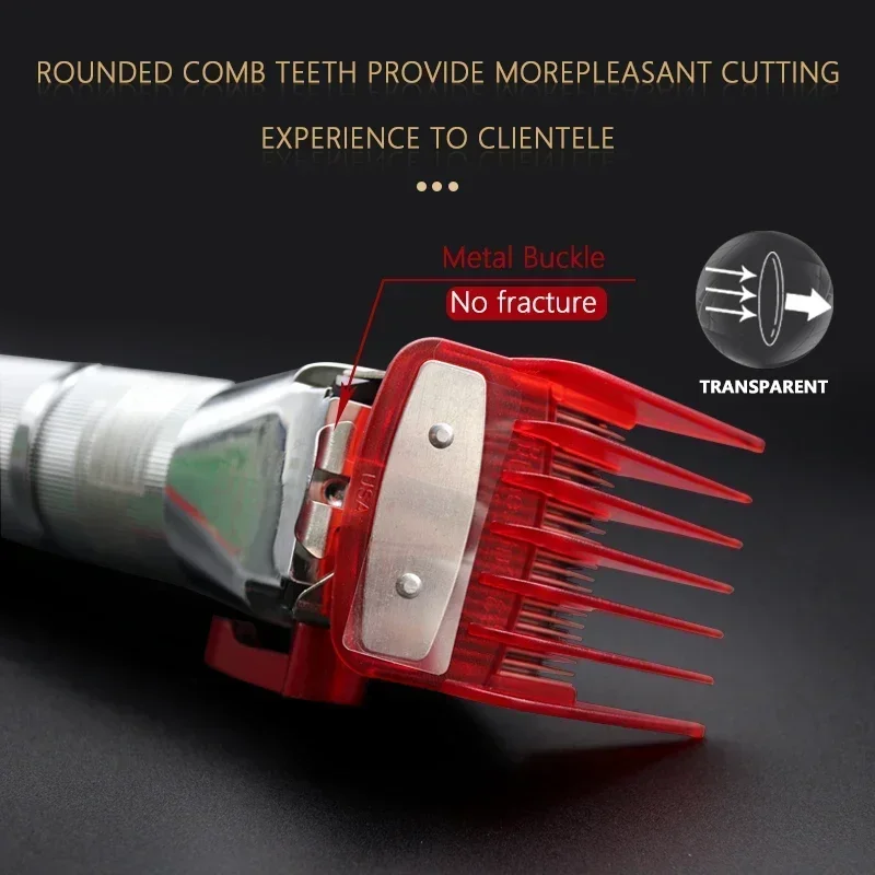 8Pcs Hair Clipper Hair Trimmer Universal Transparent Guards For Wahl Madeshow Metal Clip Clippers Barber Accessories Trimmer Limit Combs
