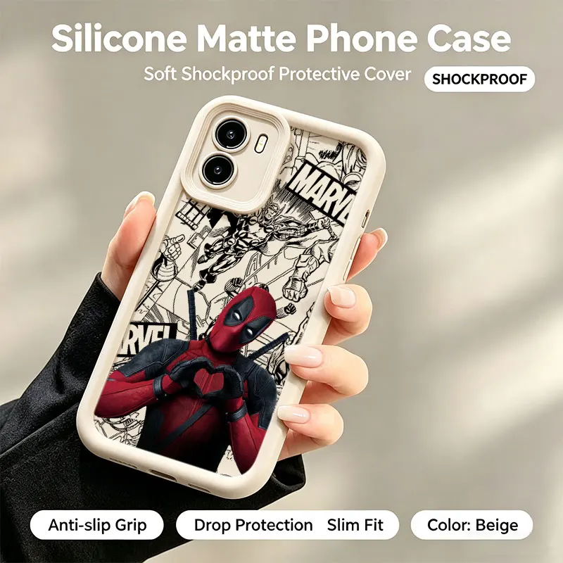 Deadpool Cartoon Design Phone Case - Vibrant & Durable Cover