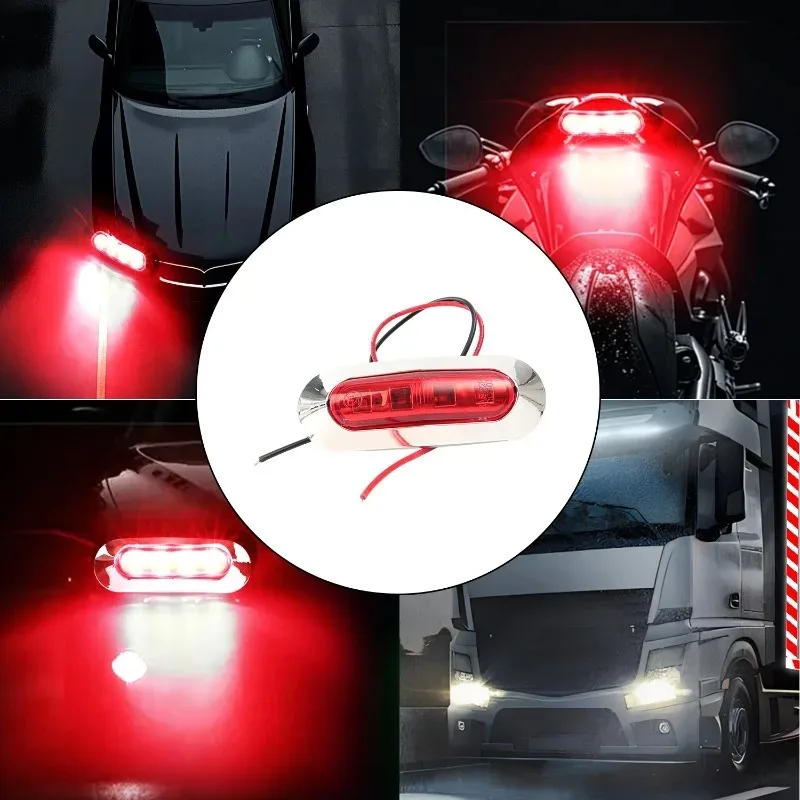 Marine Warning Light 12V Waterproof LED Strobe Beacon for Boat Yacht Universal Anti-Corrosion Emergency Light for Deck Vehicle