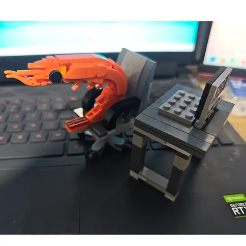 MOC Building block shrimp model figurines, puzzle assembly, boys and girls randomly mixing, Internet celebrity creative parodies - Image 4