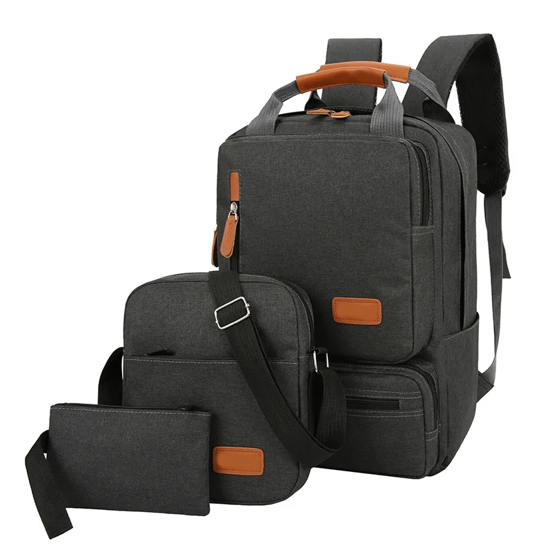 3Pcs/Set Casual Laptop Backpack Large Capacity Men Women Business Travel School Shoulder Bag Teenager Boys Girls Mochila Bagpack
