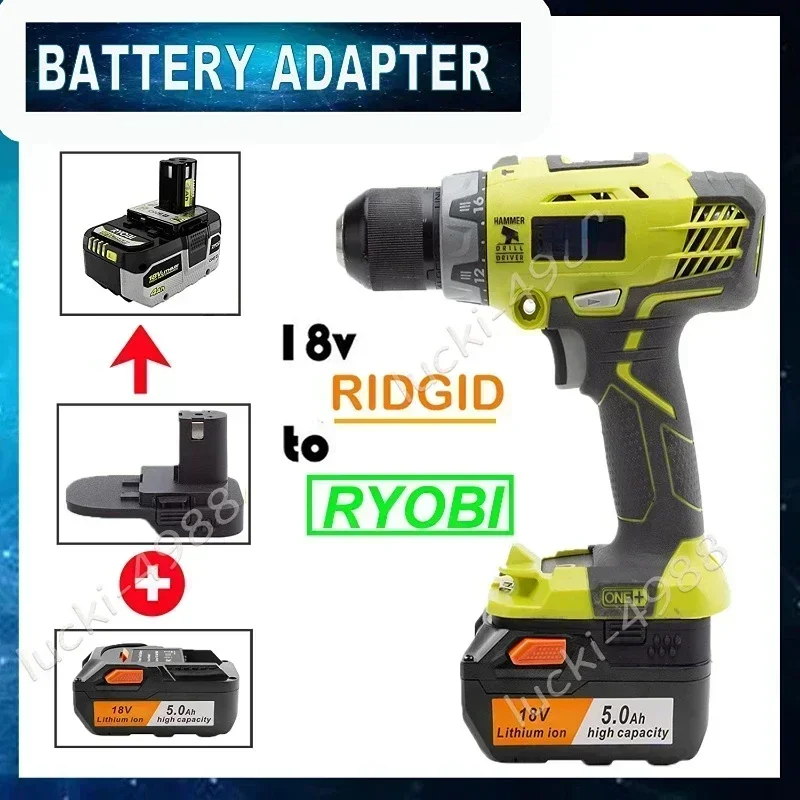 Battery Adapter Converter For AEG RIDGID 18V Battery Convert To for Ryobi ONE+18V  Power Tools Connector Adapter(NO Battery )