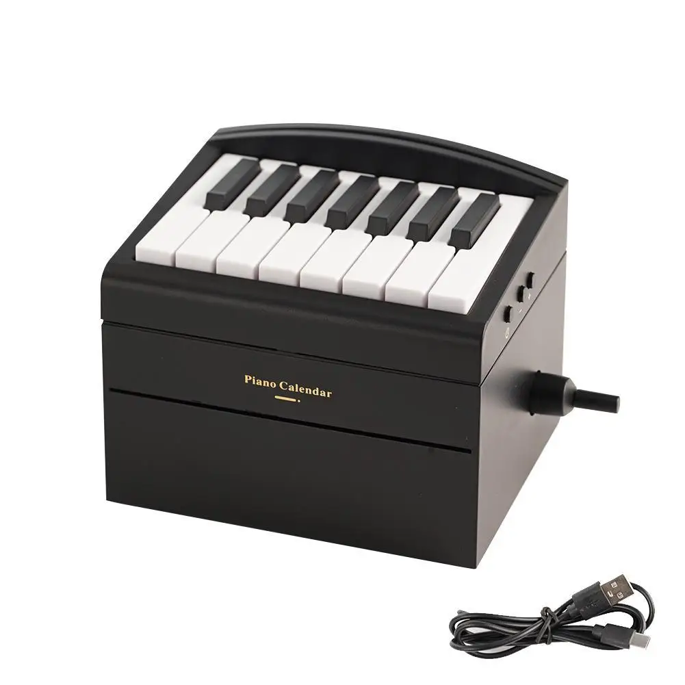 Desk Calendar Mini Piano Calendar Playable Desk Calendar Peripheral Birthday Gift with Piano Sheet Music