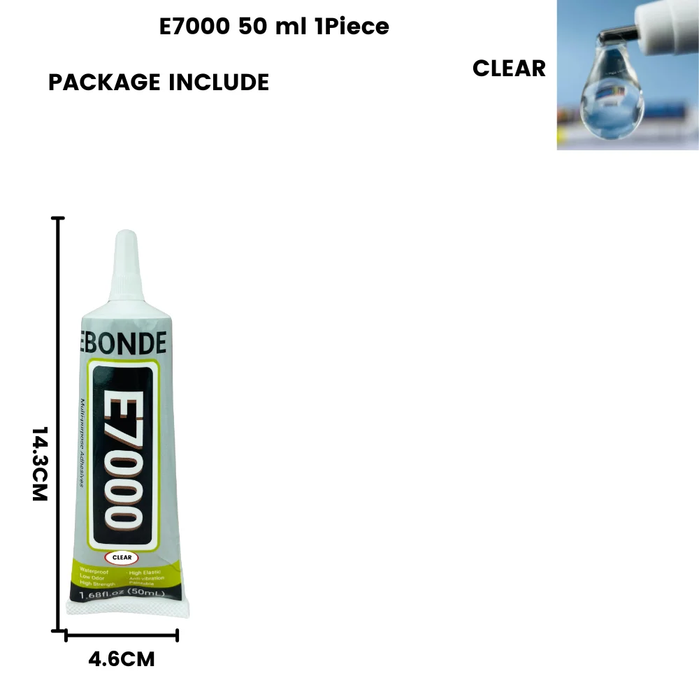 E7000 50/110ML Klarer Kontakt DIY Tuch Faser Stoff Kleber Mehrzweck Hochzeit Kleid Leder Tasche Diamant Glas Kleber – Detail 7