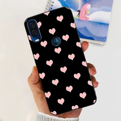Cute Cat Butterfly Soft TPU Phone Case Cover with 6.3'' Bumper for Motorola One Vision (334)