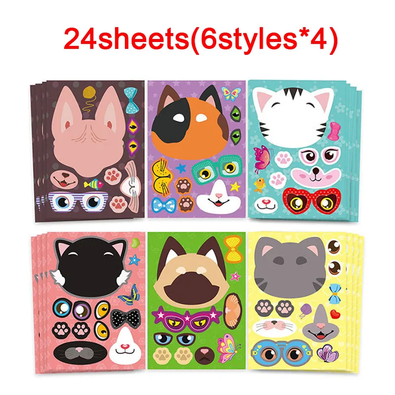 6Pcs Children Make-A-Face Stickers Cartoon Panda Fox Octopus Rat Puzzle  Stickers DIY Craft Toy Boys Girls Make Your Own Animal Stickers Party Favor  – a legjobb termékek a(z) Joom Geek online áruházban