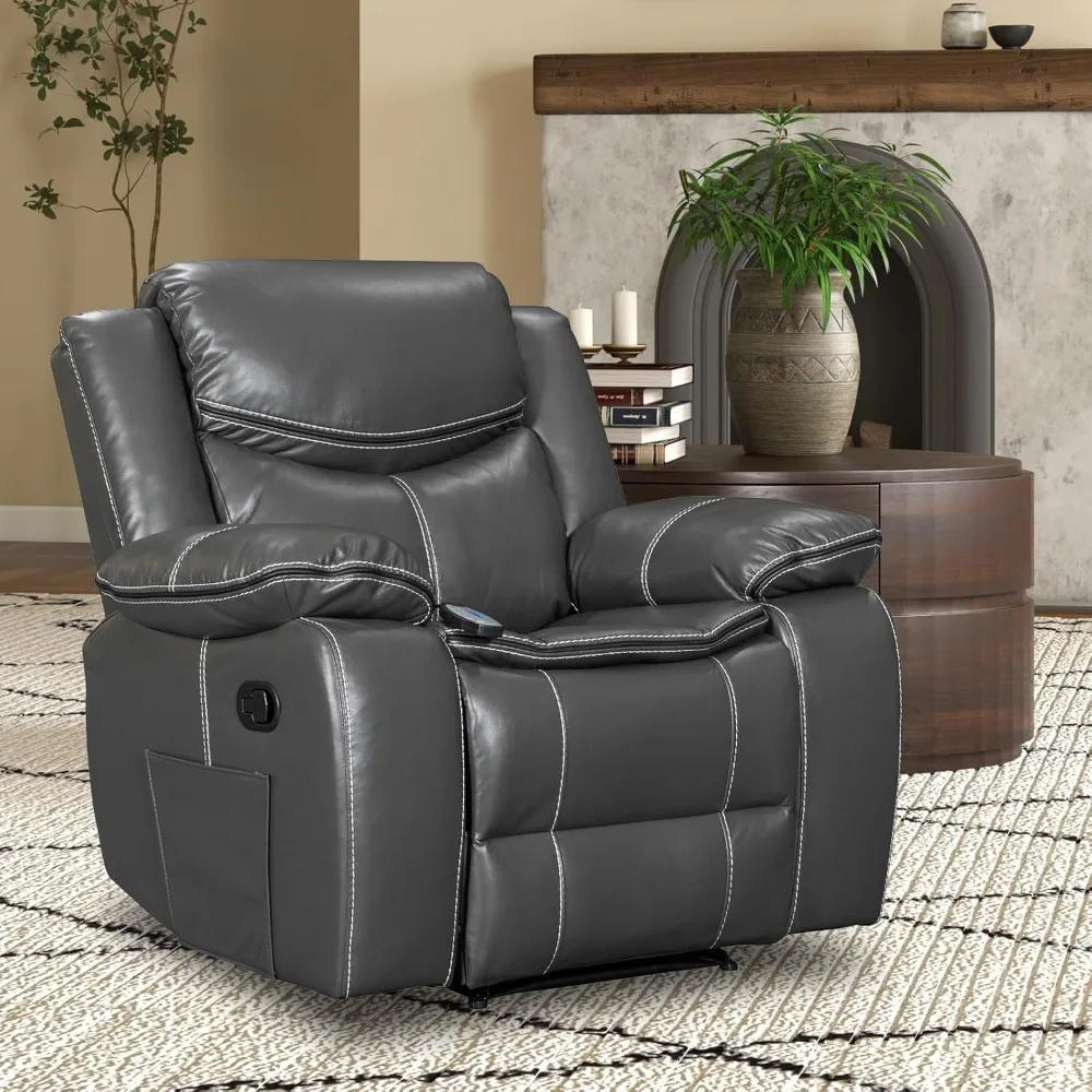 Recliner Chairs for Adults Manual Reclining Sofa Chair Oversized Recliner Chair for Living Room Comfy Home Theater Seating