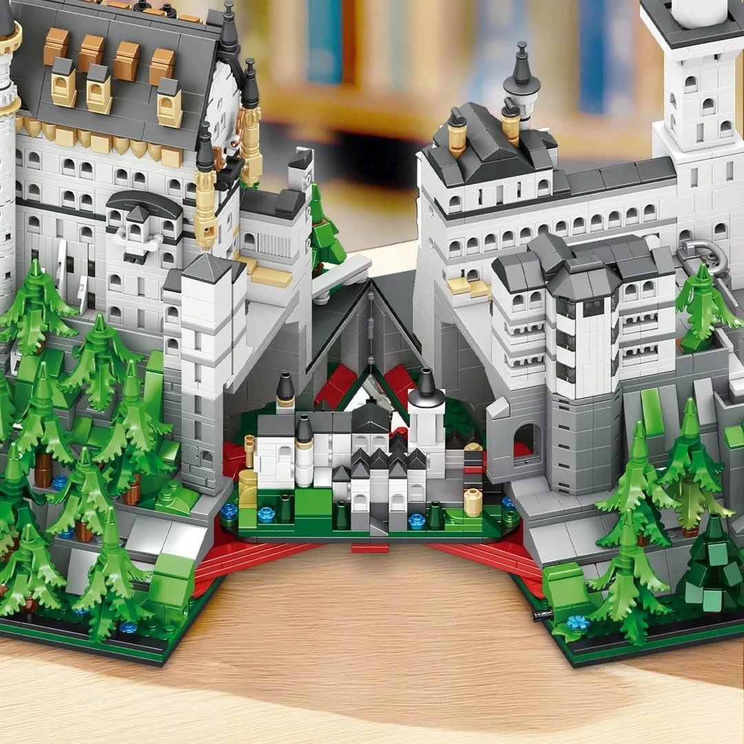 Neues Schwanensee-Bausteinset Mittelalterliche Burg-Architektur Modulares Montagemodell DIY Kreatives Spielzeug Erwachsenen-Geschenk 5421 Teile – Detail 4
