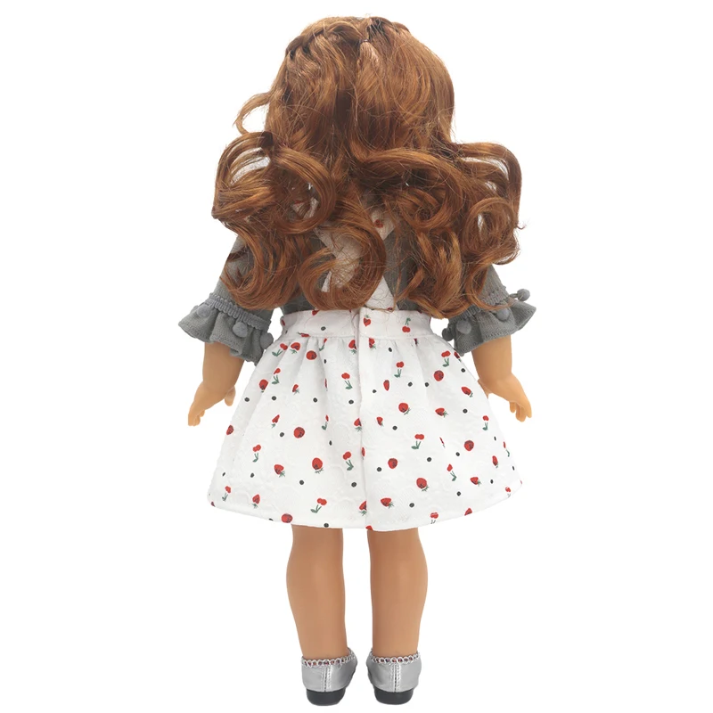18 Inch Girl Doll Clothes Red Winter Coat Toys Doll Outfits Baby Girl Birthday Gifts