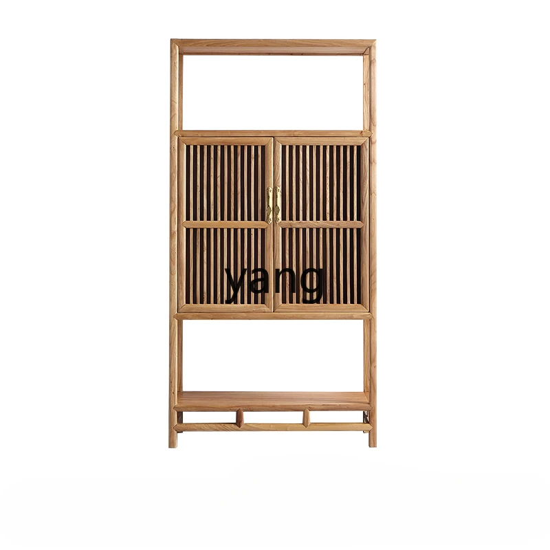

CX New Chinese Zen Bookcase Antique Shelf Solid Wood Furniture Simple Mortise Paint-Free