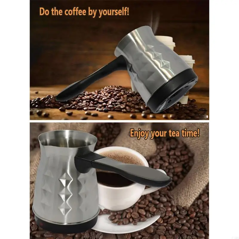 C4DA Stainless Steel Coffee Maker Turkish Electric Coffee Pot Milk Chocolate Warmer